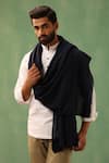 Buy_DUSALA_Blue Woven Shreedar Cashmere Stole _at_Aza_Fashions