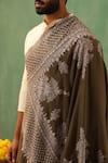 Buy_DUSALA_Brown Paisley Maya Pashmina Shawl _Online_at_Aza_Fashions