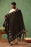 Buy_DUSALA_Black Rose Rishka Pashmina Shawl _at_Aza_Fashions