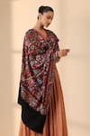 Buy_DUSALA_Multi Color Aabi Kari Clara And Tila Embroidered Pashmina Shawl _at_Aza_Fashions