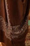 DUSALA_Brown Sozni Leena Embroidered Pashmina Shawl _Online_at_Aza_Fashions