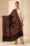 Buy_DUSALA_Brown Sozni Leena Embroidered Pashmina Shawl 