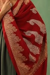 Buy_DUSALA_Red Paisley Floral Tiari Cashmere Shawl _Online_at_Aza_Fashions