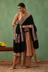 Buy_DUSALA_Black Paisley Floral Kairavi Cashmere Shawl _at_Aza_Fashions