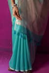 Buy_FIVE POINT FIVE_Blue Chanderi Woven Shabana Asymmetric Detailed Saree With Running Blouse Piece _Online_at_Aza_Fashions