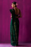 Shop_FIVE POINT FIVE_Green Maheshwari Woven Stripe Heena Pallu Saree With Running Blouse Piece _at_Aza_Fashions