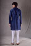 Shop_Arihant Rai Sinha_Blue , Satin, Chanderi Cut Cutdana Placement Embroidered Kurta Set _at_Aza_Fashions