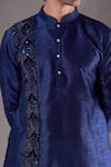 Buy_Arihant Rai Sinha_Blue , Satin, Chanderi Cut Cutdana Placement Embroidered Kurta Set 