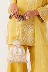 Buy_Devnaagri_Yellow Silk Satin Embroidery Dori V Neck Kurta Sharara Set _Online_at_Aza_Fashions