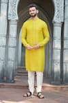 Buy_Priyanka Jain_Green Georgette Embroidery Zari Work Kurta And Churidar Set _at_Aza_Fashions