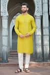 Buy_Priyanka Jain_Green Georgette Embroidery Zari Work Kurta And Churidar Set _Online_at_Aza_Fashions