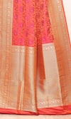 Shop_Naaritva India_Orange Katan Handwoven Gul Kadhua Jaal Saree With Running Blouse _Online_at_Aza_Fashions