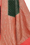 Shop_Naaritva India_Green Handloom Cotton Woven Zari Floral Drop Saree With Running Blouse Piece _Online_at_Aza_Fashions