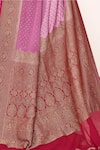 Shop_Naaritva India_Pink Handloom Cotton Woven Zari Vine Border Saree With Running Blouse Piece _Online_at_Aza_Fashions