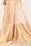 Buy_Naaritva India_Gold Tissue Embroidery Floral Butta Woven Banarasi Saree With Running Blouse _Online_at_Aza_Fashions