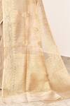 Buy_Naaritva India_Gold Pure Tissue Handwoven Flower Saree With Running Blouse _Online_at_Aza_Fashions