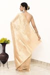 Shop_Naaritva India_Gold Pure Tissue Handwoven Zig Zag Saree With Running Blouse _at_Aza_Fashions