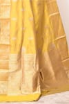 Buy_Naaritva India_Gold Katan Handwoven Flower Handloom Saree With Running Blouse _Online_at_Aza_Fashions