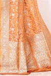 Buy_Naaritva India_Gold Katan Handwoven Floral Vine Saree With Running Blouse _Online_at_Aza_Fashions