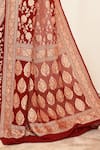 Buy_Naaritva India_Red Handloom Cotton Handwoven Saree With Running Blouse _Online_at_Aza_Fashions