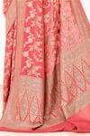 Buy_Naaritva India_Red Handloom Cotton Handwoven Floral Saree With Running Blouse _Online_at_Aza_Fashions