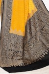 Naaritva India_Yellow Crepe Handwoven Floral Paisley Detailed Pallu Saree With Running Blouse _Online_at_Aza_Fashions