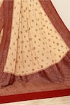 Buy_Naaritva India_Cream Crepe Handwoven Animal Butti Detailed Saree With Running Blouse _Online_at_Aza_Fashions