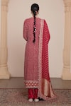 Shop_Arpita Mehta_Pink Kurta Georgette Embellished Zari Round Butti Set With Bandhani Dupatta _at_Aza_Fashions