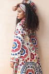 Payal Jain_Off White Cotton Embroidery Thread Open Eiman Geometric Patchwork Jacket_Online_at_Aza_Fashions