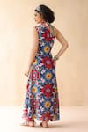 Shop_Payal Jain_Multi Color Cotton Silk Printed Floral Asymmetric Tabassum One Shoulder Dress _at_Aza_Fashions