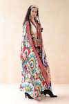 Buy_Payal Jain_Off White Linen Slub Printed Geometric Open Farida Cape_Online_at_Aza_Fashions