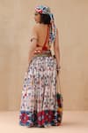 Shop_Payal Jain_Off White Cotton Silk Printed Floral Yasira Skirt _at_Aza_Fashions