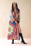 Buy_Payal Jain_Multi Color Mashru Satin Print Ambrosia Open Neck Gulnar Long Cape _at_Aza_Fashions