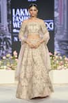 Buy_Payal Singhal_Pink Dupion Silk Embroidered Zari Off Shoulder Aida Foliage Lehenga Set _at_Aza_Fashions