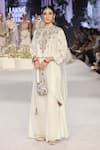 Buy_Payal Singhal_Ivory Organza Embroidered Zardozi Round Roha Tunic With Sharara _at_Aza_Fashions