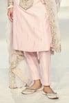 Buy_Payal Singhal_Pink Muksiah Silkmul Embroidered Mukaish Round Ruksaan A-line Kurta Pant Set _Online_at_Aza_Fashions