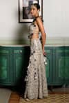 Buy_Payal Singhal_Off White Georgette Embroidered Tassel Round Tie-up Blouse And Sharara Set _Online_at_Aza_Fashions