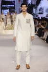 Buy_PS Men by Payal Singhal_Ivory Katarwa Embroidered Zardozi Floral Woven Embellished Kurta With Pant _at_Aza_Fashions