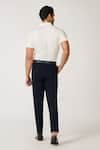 Shop_S&N by Shantnu Nikhil_White Viscose Plain Polo Neck T-shirt _at_Aza_Fashions