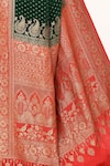 Shop_Naaritva India_Green Handloom Cotton Woven Zari Floral Pallu Saree With Running Blouse Piece _Online_at_Aza_Fashions