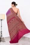 Shop_Naaritva India_Purple Crepe Handwoven Butti Contrast Hem Detailed Saree With Running Blouse _at_Aza_Fashions