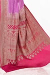 Buy_Naaritva India_Purple Crepe Handwoven Butti Contrast Hem Detailed Saree With Running Blouse _Online_at_Aza_Fashions