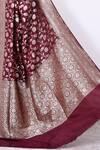 Shop_Naaritva India_Maroon Katan Handwoven Floral Veil Saree With Running Blouse _Online_at_Aza_Fashions