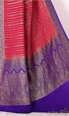 Buy_Naaritva India_Red Chiffon Handwoven Mughal Vine Saree With Running Blouse _Online_at_Aza_Fashions