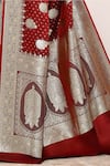 Buy_Naaritva India_Maroon Silk Zari Trellis Bloom Woven Banarasi Saree With Running Blouse _Online_at_Aza_Fashions