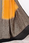 Shop_Naaritva India_Yellow Crepe Handwoven Leaf Contrast Hem Saree With Running Blouse _Online_at_Aza_Fashions