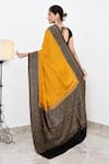 Shop_Naaritva India_Yellow Crepe Handwoven Floral Paisley Detailed Pallu Saree With Running Blouse _at_Aza_Fashions