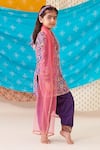 Buy_CUTE COUTURE_Purple Muslin Silk Print Mosaic Folklore Kurta Salwar Pant Set _Online_at_Aza_Fashions