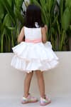 Shop_JANYAS CLOSET_White Taffeta Silk Tiered Detailed Dress _at_Aza_Fashions