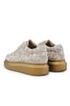 Anaar_Gold Embroidered Me And Mine Sequin Geometric Butti Sneakers _at_Aza_Fashions